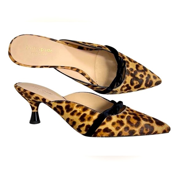 kate spade Shoes - 17. Kate Spade Carnation Leopard-Print Kitten Heel Sandals NWOT Size 7.5